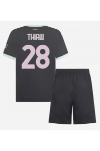 Fotbalové Dres AC Milan Malick Thiaw #28 Dětské Třetí Oblečení 2024-25 Krátký Rukáv (+ trenýrky)